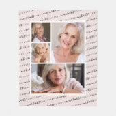 Forever in ons hart Foto Sympathie Memorial Fleece Deken (Voorkant)