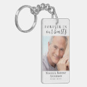 Forever in ons hart Foto Sympathie Memorial Sleutelhanger (Voorkant Links)