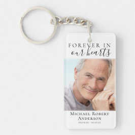 Forever in ons hart Foto Sympathie Memorial Sleutelhanger