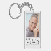 Forever in ons hart Foto Sympathie Memorial Sleutelhanger (Voorkant Links)