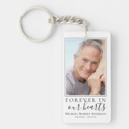 Forever in ons hart Foto Sympathie Memorial Sleutelhanger