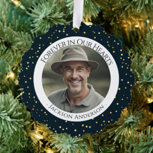 Forever in ons hart Fotoherinnering Ornament Kaart