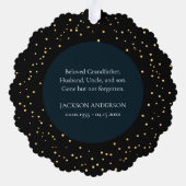 Forever in ons hart Fotoherinnering Ornament Kaart (Achterkant)