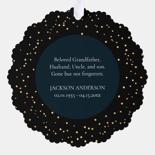 Forever in ons hart Fotoherinnering Ornament Kaart (Achterkant)