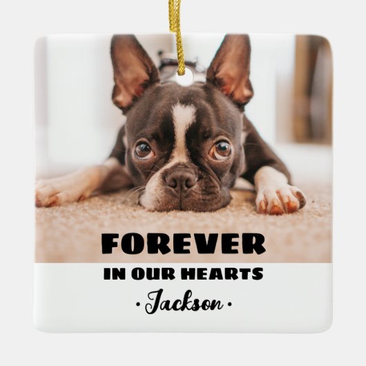 Forever in ons hart Geestesornamenornament Keramisch Ornament (Voorkant)