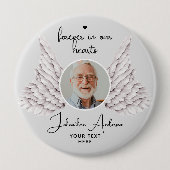 Forever in ons hart heeft Angel foto's gemaakt... Ronde Button 4,0 Cm (Voorkant)