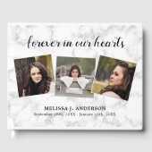 Forever in ons hart Herdenking 3 Foto begrafenis Gastenboek (Voorkant)