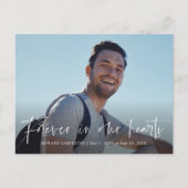 Forever in ons hart Herdenking van de begrafenis Briefkaart (Voorkant)