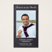 Forever in ons hart Herdenking van de begrafenis K Visitekaartje (Voorkant)