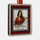 Forever in ons hart Herdenkingsspel Metalen Ornament (Rechts)