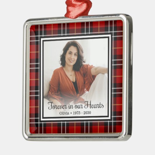 Forever in ons hart Herdenkingsspel Metalen Ornament (Links)