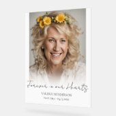 Forever in ons hart Memorial Foto Acryl Bord (Hoek)