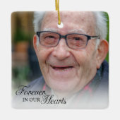 Forever in ons hart Memorial Foto Keramisch Ornament (Voorkant)