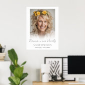 Forever in ons hart Memorial Foto Poster (Thuiskantoor)