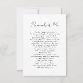 Forever in ons hart Memorial Foto Prayer (Achterkant)