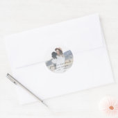 Forever in ons hart Memorial Foto Ronde Sticker (Envelop)