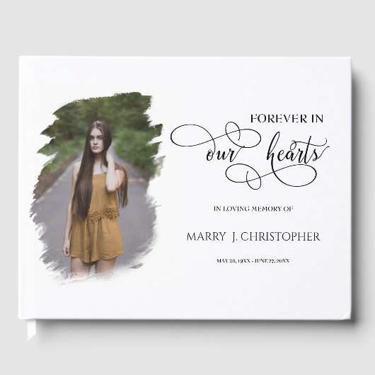 Forever in ons hart Memorial Funeral Photo Guest Gastenboek (Voorkant)