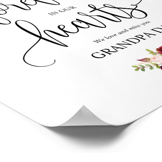 Forever in ons hart Memorial Sign v10 Poster (Hoek)