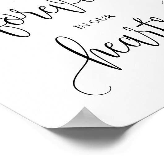 Forever in ons hart Memorial Sign v12 Poster (Hoek)