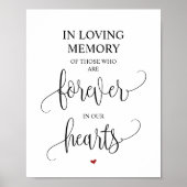 Forever in ons hart Memorial Sign v12 Poster (Voorkant)