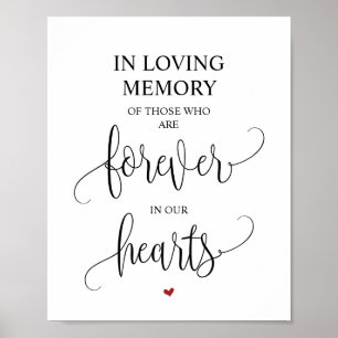 Forever in ons hart Memorial Sign v12 Poster