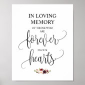 Forever in ons hart Memorial Sign v13 Poster (Voorkant)