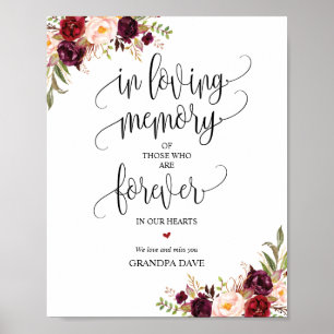 Forever in ons hart Memorial Sign v3 Poster