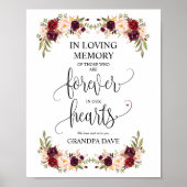 Forever in ons hart Memorial Sign v8 Poster (Voorkant)