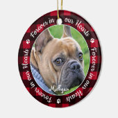 Forever in ons hart Rood Pset Dog Memorial Keramisch Ornament (Links)