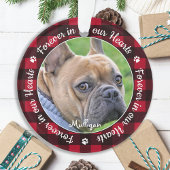 Forever in ons hart Rood Pset Dog Memorial Ornament