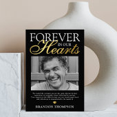 Forever in ons hart Schrift Hartelijk dank Bedankkaart