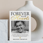 Forever in ons hart Schrift Hartelijk dank Bedankkaart