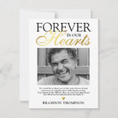 Forever in ons hart Schrift Hartelijk dank Bedankkaart (Voorkant)