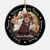 Forever in ons hart Zwarte Fotoherinneringen Keramisch Ornament (Voorkant)