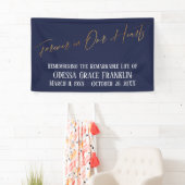 Forever in ons hartenhandschrift Gold bij de marin Spandoek (Insitu)