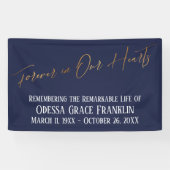 Forever in ons hartenhandschrift Gold bij de marin Spandoek (Horizontaal)