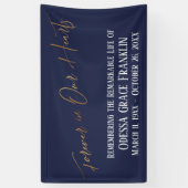 Forever in ons hartenhandschrift Gold bij de marin Spandoek (Verticaal)