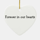Forever in ons hartenhuis keramisch ornament (Achterkant)