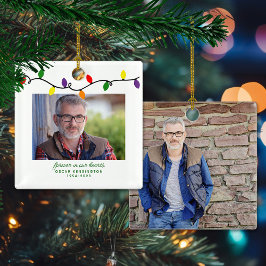 Forever in Onze Harten Herinneringssouvenir Foto Keramisch Ornament