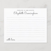 Forever in onze harten Kaart van de Begriptheid (Voorkant)