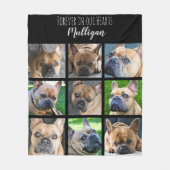 Forever in onze Hearts Pet Memorial Foto Collage Fleece Deken (Voorkant)