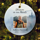 Forever in Our Heart Nature Hike Memorial Photo Keramisch Ornament