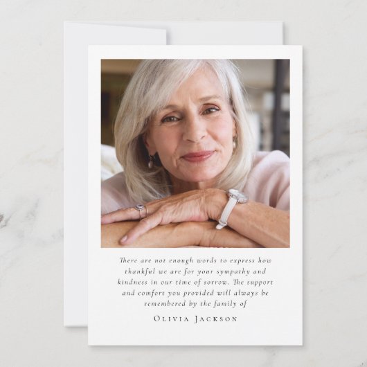 Forever in Our Hearts Arch Begrafenissympathie Bedankkaart (Achterkant)