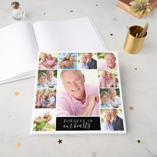 Forever in Our Hearts Collage 12x12 Gastenboek (Voorkant open)