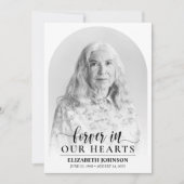 Forever in Our Hearts: Elegant Fotomonument Kaart (Voorkant)