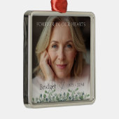 Forever In Our Hearts Eucalyptus Remembrance Metalen Ornament (Rechts)