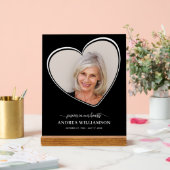 Forever in Our Hearts Foto Begrafenis Acryl Teken Acryl Bord (Huwelijk)