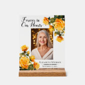 Forever In Our Hearts Foto Memorial Acryl Teken Acryl Bord (Voorkant)