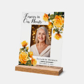 Forever In Our Hearts Foto Memorial Acryl Teken Acryl Bord (Hoek)