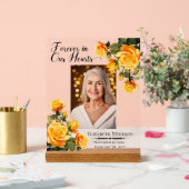 Forever In Our Hearts Foto Memorial Acryl Teken Acryl Bord (Huwelijk)